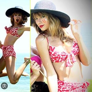 Nanette Lepore Cote D'Azur Cherry High-waisted 2-piece swimsuit